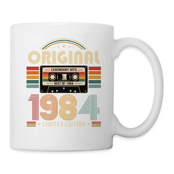 42e anniversaire Gift Man Cassette Best of 1984 - Mug blanc - blanc - Droite