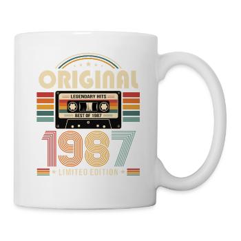 Cassette cadeau de mariage pour le 39e anniversaire Meilleur de 1987 - Mug blanc - blanc - Droite