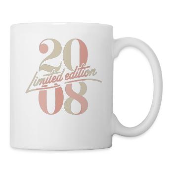Limited Edition 2008 Geburtstag Vintage - Tasse - Weiß - Rechts