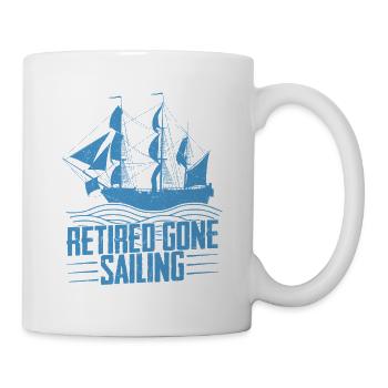 Retired Gone Sailing Sailor Sail Captain - Mug - white - Right