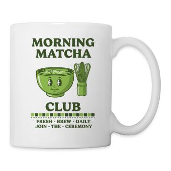 CLUB MATCHA DU MATIN REJOIGNEZ LA CÉRÉMONIE BIÈRE FRAÎCHE - Mug blanc - blanc - Droite