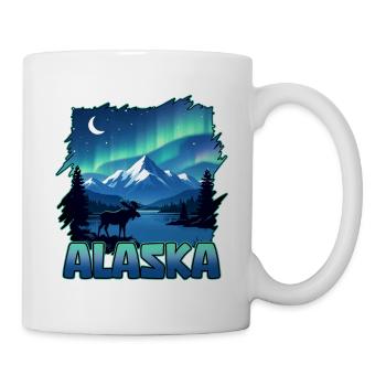 Alaska Lights Aurora Borealis Viewing Alaskan - Mug - white - Right