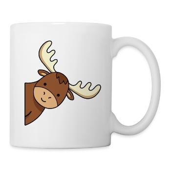 Alaskan Moose Elk Deer Cute funny Alaska - Mug - white - Right