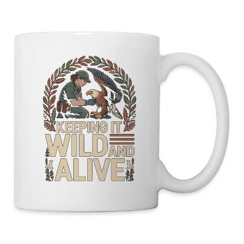 Vétérinaire de la faune qui garde les animaux sauvages et exotiques - Mug blanc - blanc - Droite