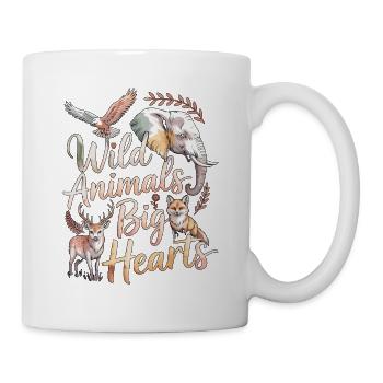 Vétérinaire de la faune sauvage Animaux sauvages Grands cœurs Amoureux des animaux - Mug blanc - blanc - Droite