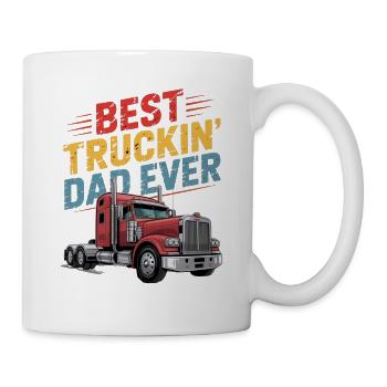 Best Truckin' Dad Ever Vatertag LKW Vatertagsgesch - Tasse - Weiß - Rechts