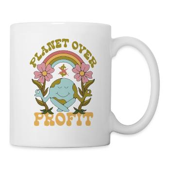 Écologie Écologiste : La planète avant le profit - Mug blanc - blanc - Droite