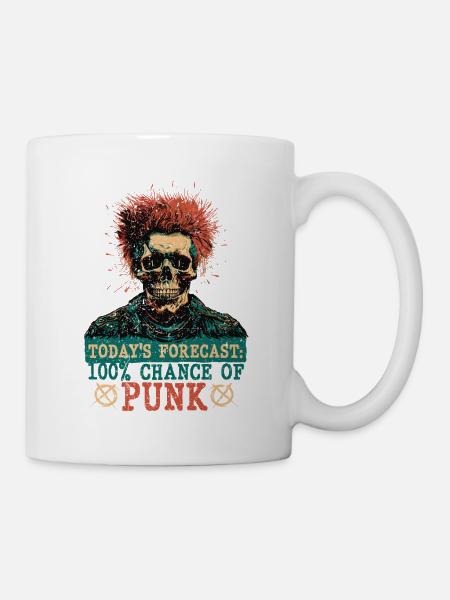 Punk For A Day - Tasse - Weiß