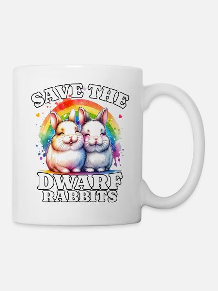 Zwergkaninchen Save Dwarf Rabbit - Tasse - Weiß