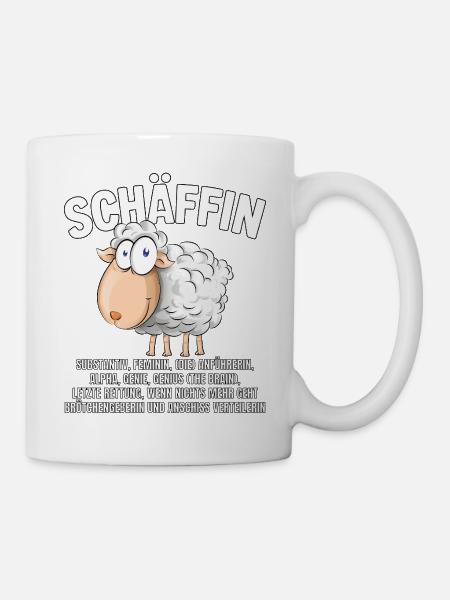 Schäffin - Alpha Schaf als Chefin - Tasse - Weiß