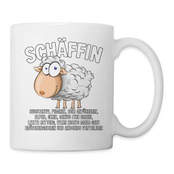 Schäffin - Alpha Schaf als Chefin - Tasse - Weiß - Rechts