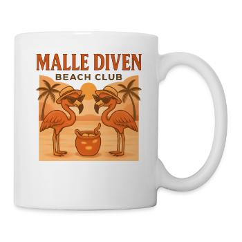 Malle Diven Beach Club Flamingo Mallorca Party - Mug - white - Right
