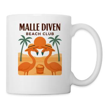 Malle Diven Beach Club Flamingo Mallorca Party - Mug - white - Right