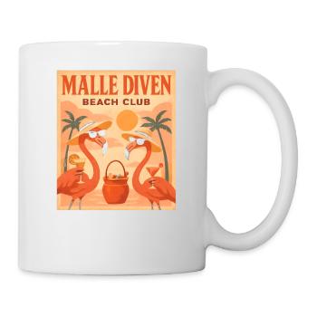 Malle Diven Beach Club Flamingo Mallorca Party - Mug - white - Right
