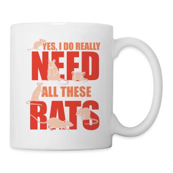 Rat, house rat, rat owner, rat lover - Mug - white - Right
