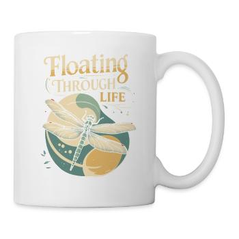 Libelle Libellen Floating Through Life - Tasse - Weiß - Rechts