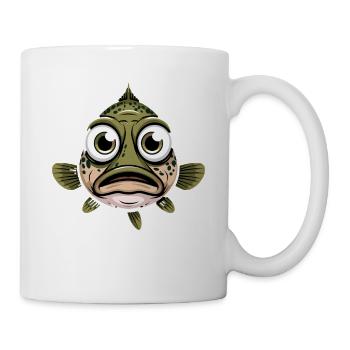 Funny Fish With Big Eyes Cartoon Fish - Mug - white - Right