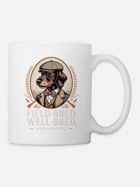 Gentleman Dackel - Tasse - Weiß