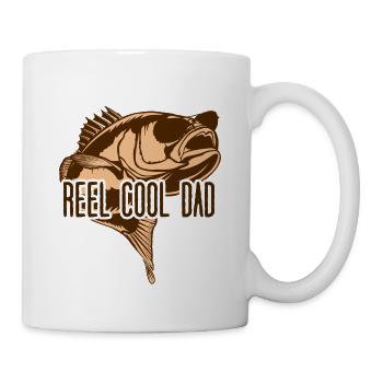 Reel Cool Dad – Meilleur Papa Pêcheur - Mug blanc - blanc - Droite