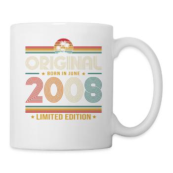 18th Birthday Gift Vintage June Vintage 2008 - Mug - white - Right