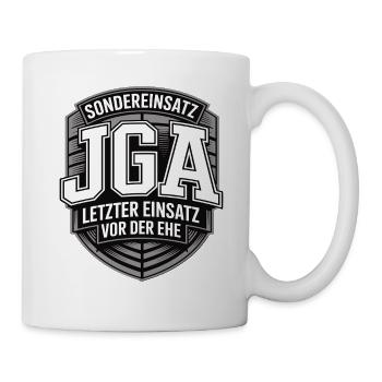 JGA Sondereinsatz Letzter Einsatz Ehe - Tasse - Weiß - Rechts