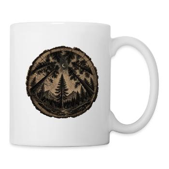 Cercle de la Forêt au Clair de Lune - Mug blanc - blanc - Droite