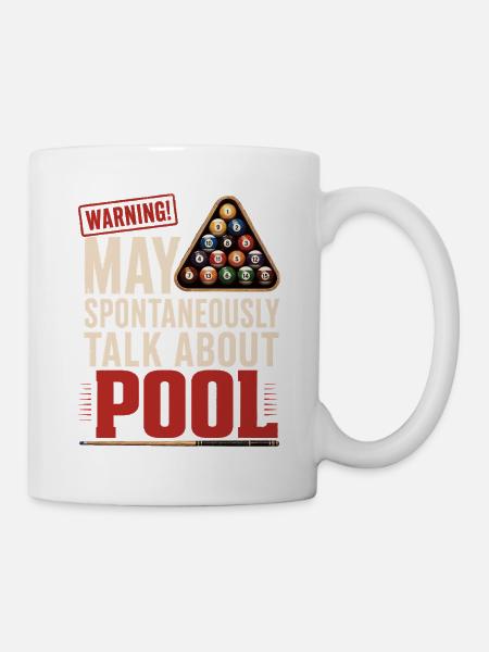 Billard Pool Spruch Shirt - Tasse - Weiß