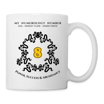 Number 8 Symbol of Power, Success, and Abundance - Mug - white - Right
