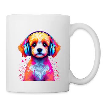 Casque Caniche - Mug blanc - blanc - Droite