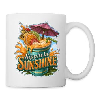 Sippin In Sunshine Cocktail de Fruits Tropicaux - Mug blanc - blanc - Droite