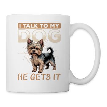Yorkshire Terrier Yorkie Dog Breed - Mug - white - Right