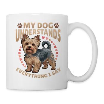 Yorkshire Terrier Yorkie Dog Breed - Mug - white - Right