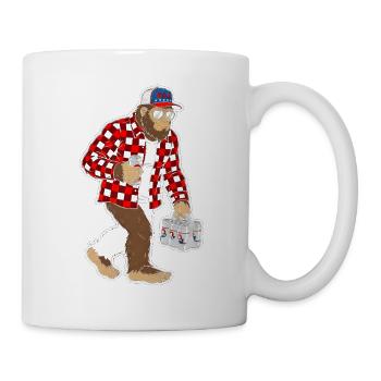 Bigfoot in Red Plaid Beerwear - Mug - white - Right