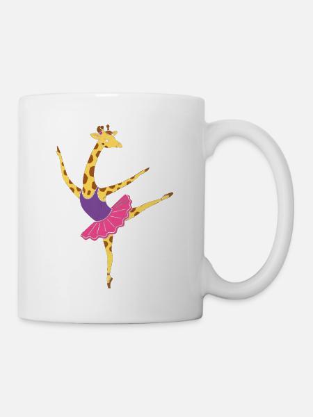 Giraffenballett im Pink Tutù - Tasse - Weiß
