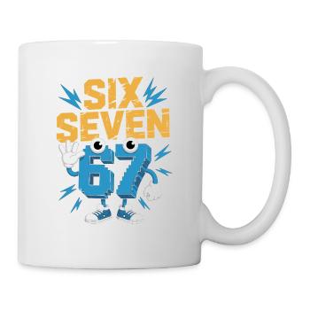 Number Hero 67 in Comic Style - Mug - white - Right