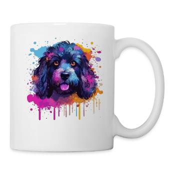 Poodle Splash Art Dog Colorful - Mug - white - Right