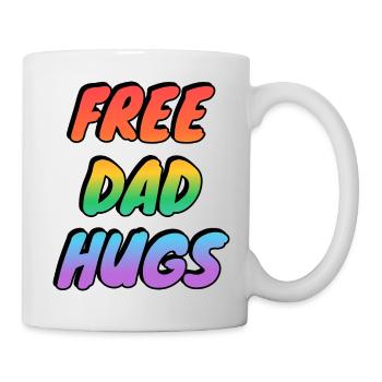 Papa libre qui embrasse Rainbow - Mug blanc - blanc - Droite