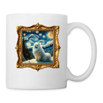 Nuit étoilée de Spitz Pomeranian - Mug blanc - blanc - Droite
