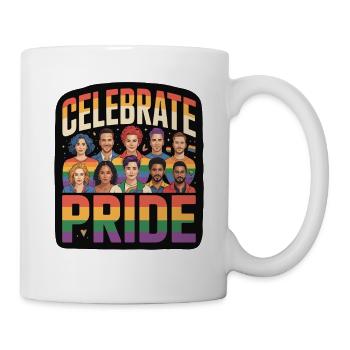 Célébrez la Fierté Arc-en-ciel LGBTQ - Mug blanc - blanc - Droite