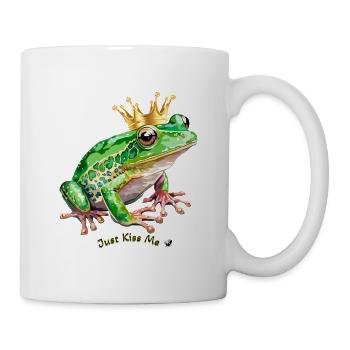 Frog with a crown illustration with inscription - Mug - white - Right