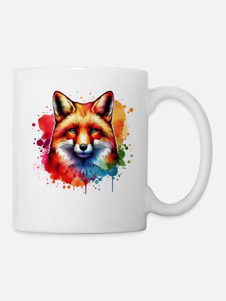 Rotfuchs Fuchs Motiv - Tasse - Weiß