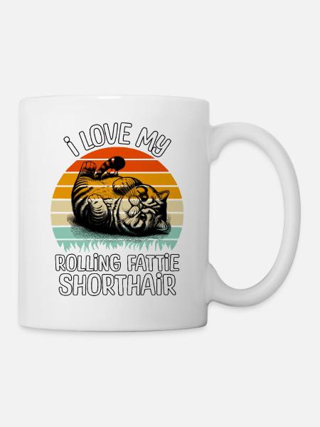 Lustige Exotische Kurzhaarkatze - Tasse - Weiß