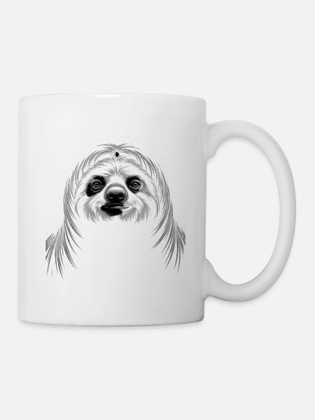 Faultier - Tasse - Weiß