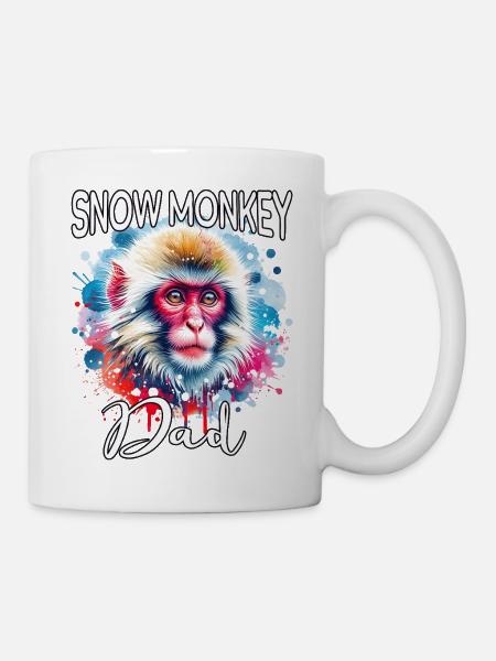 Schneeaffe Papa - Tasse - Weiß