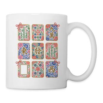 Floral Mahjong Lover Mahjong Player - Mug - white - Right