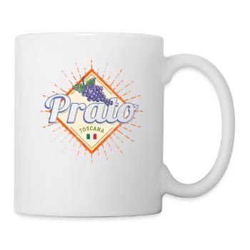 Prato Toskana in Italien Weintrauben Souvenir - Tasse - Weiß - Rechts