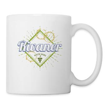 Rivaner Rebe Vintage Weintrinker und Winzer Design - Tasse - Weiß - Rechts