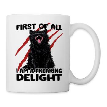 Naughty Black Cat Goblin Fashion Cat Madness - Mug - white - Right