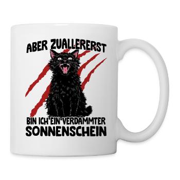 Chaos Katze schwarze Katze Zoomies Goblin Humor - Tasse - Weiß - Rechts