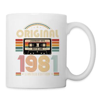 Cadeau du 45e anniversaire Millésime Juin Millésime 1981 - Mug blanc - blanc - Droite